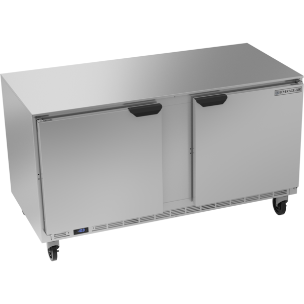 Beverage-Air Freezer, Undercounter, 60" W, 2 Door, 14.39 cu. ft., 115 Volt UCF60AHC